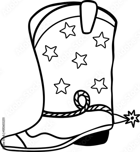 Christmas cowboy boot