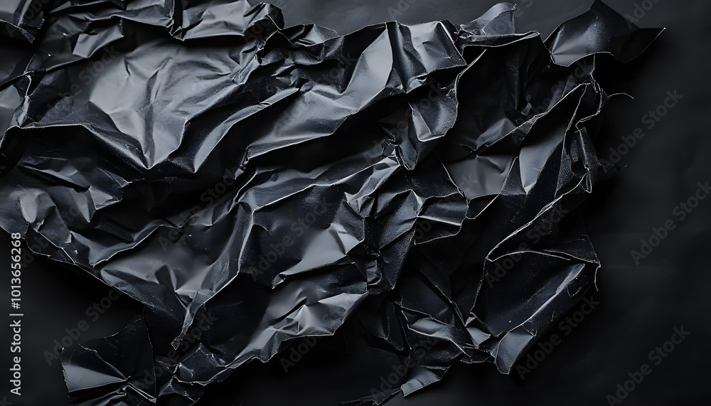 Crumpled black paper with wrinkles and rubbed corners. Old wrapping dusty cardboard. Abstract dramatic background. For design and titles. Crumpled black paper with wrinkles and rubbed corners. Old wrapping dusty cardboard. Abstract dramatic background. For design and titles.