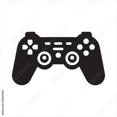 Joystick silhouette vector illustration art 