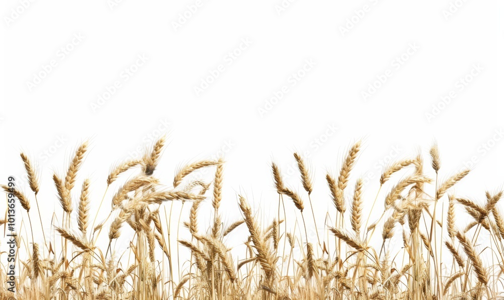 Horizontal wheat ears isolated on a white background with clipping path. Full Depth of field Horizontal wheat ears isolated on a white background with clipping path. Full Depth of field