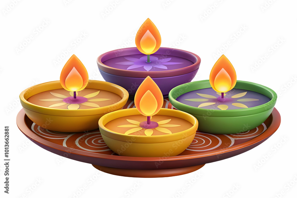 Flat Glossy Rangoli patterns with glowing diyas creating a colorful and festive Diwali background concept as A vibrant background image featuring glossy Rangoli patterns with glowing diyas symbolizing Flat Glossy Rangoli patterns with glowing diyas creating a colorful and festive Diwali background concept as A vibrant background image featuring glossy Rangoli patterns with glowing diyas symbolizing