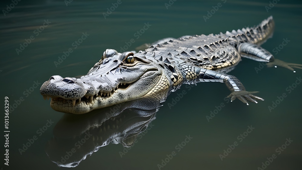 Obraz premium Explore the majestic world of alligators through this high-resolution 8K photography collection. Each image captures the raw beauty, power, and mystery of these ancient reptiles in their natural habit