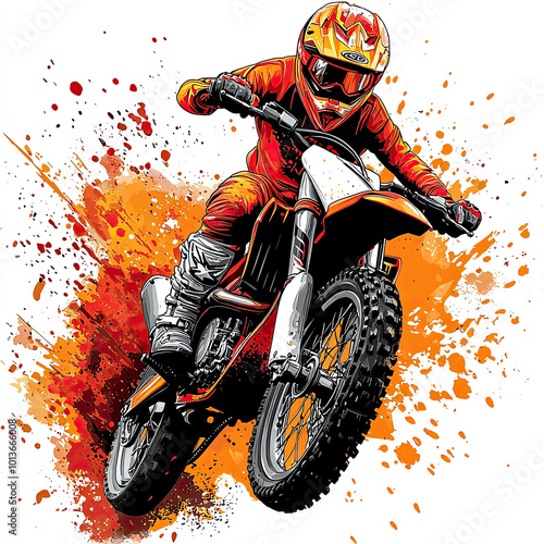 Beautiful Motorcycle Watercolor Clipart, Motorbike Colored Design for Your Corporate and Business Graphic Resource or Creative Project, Ai Generative