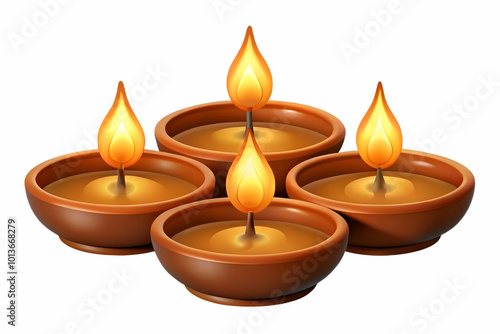 Flat Glossy Diwali candles arranged in a symmetrical pattern casting a warm glow on a dark background concept as A warm and elegant background image featuring glossy Diwali candles arranged symmetrica photo