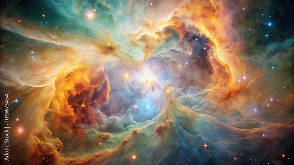 Golden Nebula Space Clouds Golden Nebula Space Clouds