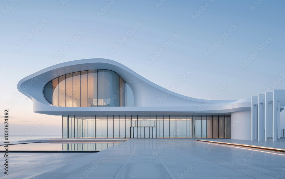 Obraz premium Minimalist modern art building space structure