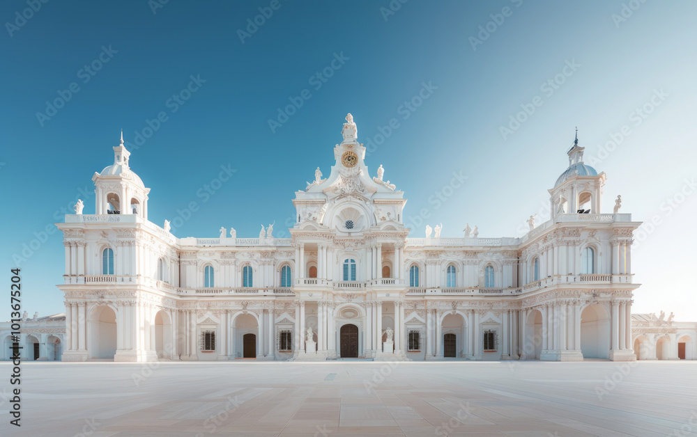 Fototapeta premium Minimalist modern art building space structure