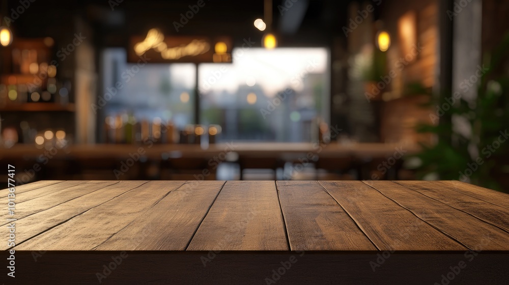 Wooden tabletop with a warm ambiance, perfect for dining or socializing. Wooden tabletop with a warm ambiance, perfect for dining or socializing.