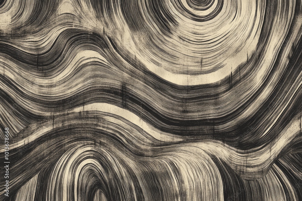 Brush texture mimicking wood grain, with natural, organic lines and subtle variations in tone Brush texture mimicking wood grain, with natural, organic lines and subtle variations in tone