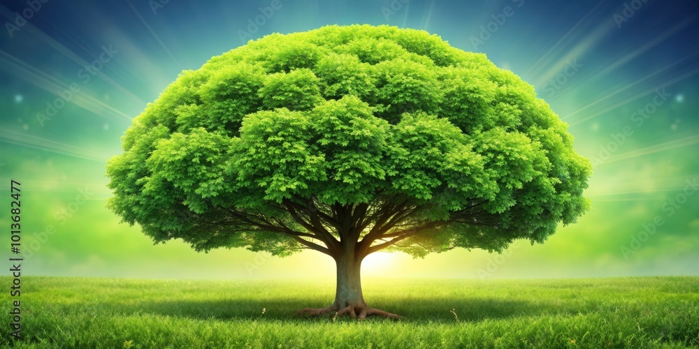Lush green tree with vibrant leaves symbolizing abundance and growth, tree, life, nature, beauty, green, lush, leaves Lush green tree with vibrant leaves symbolizing abundance and growth, tree, life, nature, beauty, green, lush, leaves