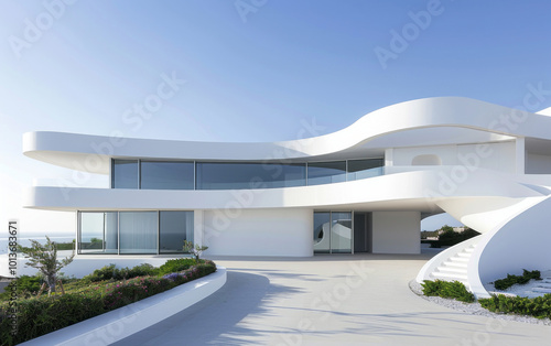 Minimalist modern art building space structure