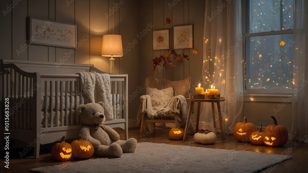 Obraz premium Herbstlich eingerichtetes Kinderzimmer