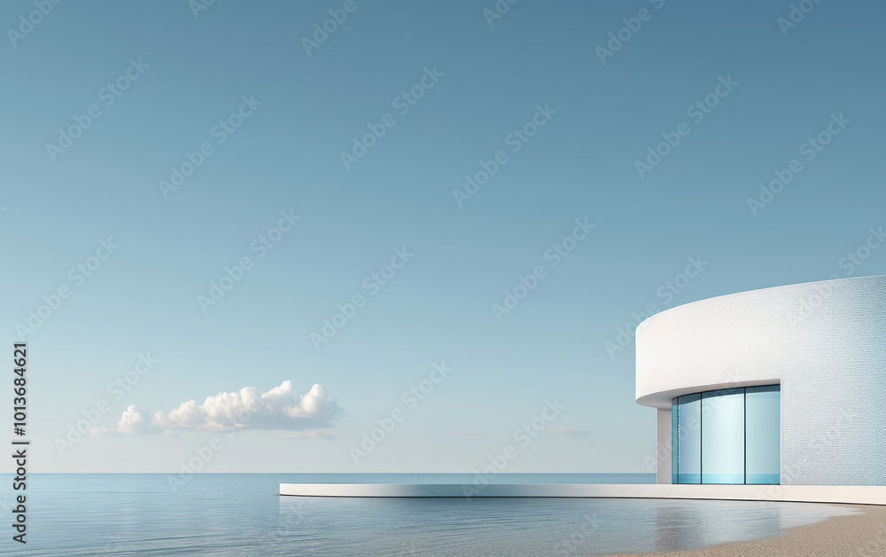 Fototapeta premium Minimalist modern art building space structure