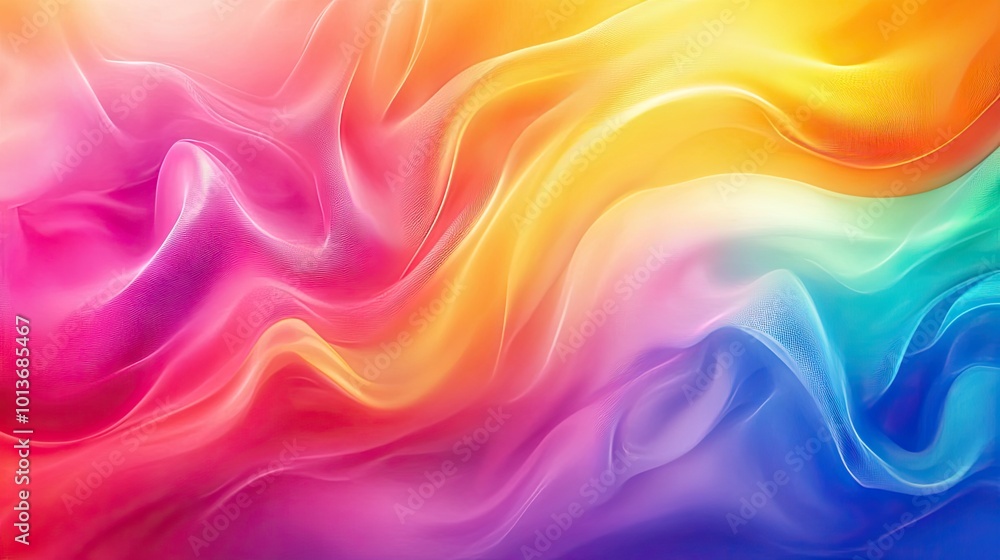 A vibrant abstract textile wave in shades of pink, orange, yellow, and blue, creating a sense of movement and fluidity. A vibrant abstract textile wave in shades of pink, orange, yellow, and blue, creating a sense of movement and fluidity.