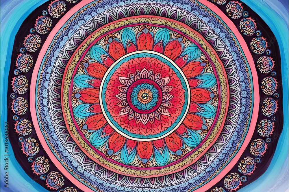 Obraz premium Intricate Mandala Artwork for Enhancing Your Spiritual Meditation Space