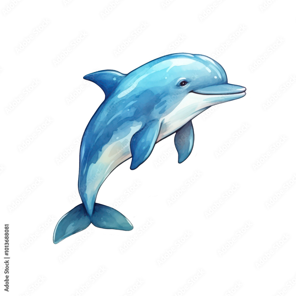 blue dolphin jumping, suitable for marine themed designs, posters, and educational materials. Generative AI blue dolphin jumping, suitable for marine themed designs, posters, and educational materials. Generative AI