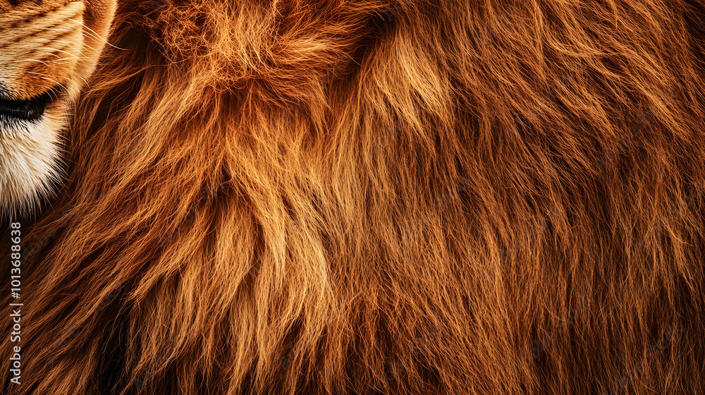 Close up of lion fur texture showcasing rich colors and softness Close up of lion fur texture showcasing rich colors and softness