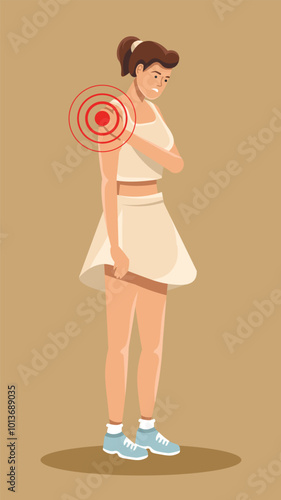 woman with pain in shoulder