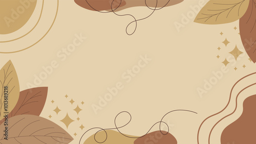 neutral background beige autumn leaves nature