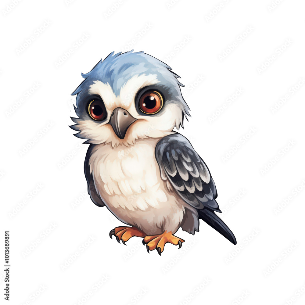 Fototapeta premium Eagle perched on a branch. Perfect for nature blogs, bird watching guides, environmental articles, and wildlife presentations. Generative AI
