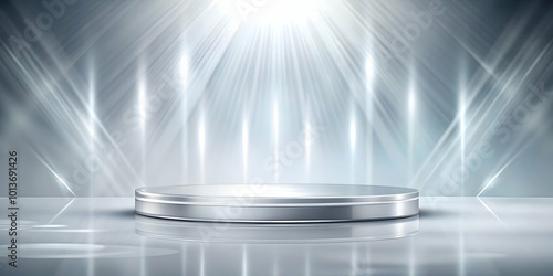Silver Spotlight Stage: Product Display Platform 