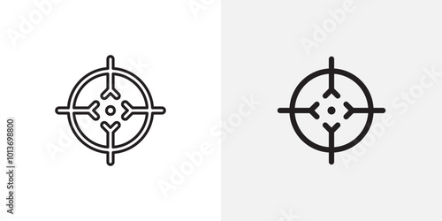 Icon with a target or crosshair, symbolizing focus, goals, or aiming for something.