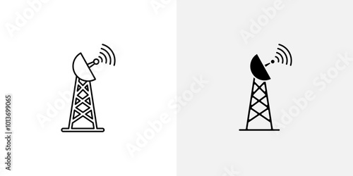 Icon of a signal tower or radio waves, representing broadcasting or media communication.