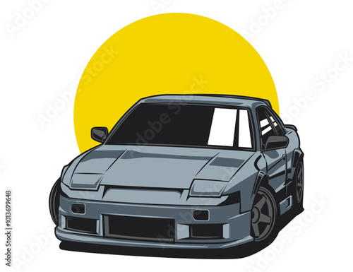 perfect japan car for 90s vehicle illustration design vector graphic