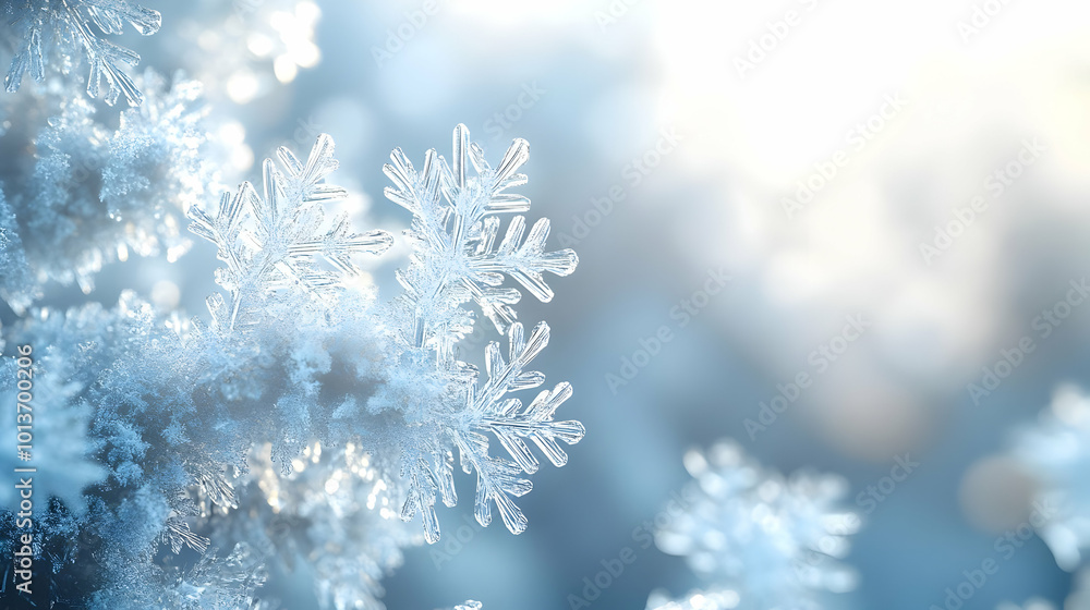 3D Glossy Snowflakes on Glass Window with Foggy Breath - Cozy Winter Background with Copy Space for Inviting Designs 3D Glossy Snowflakes on Glass Window with Foggy Breath - Cozy Winter Background with Copy Space for Inviting Designs