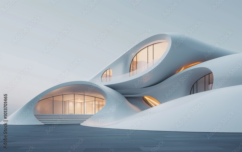 Minimalist modern art building space structure Minimalist modern art building space structure