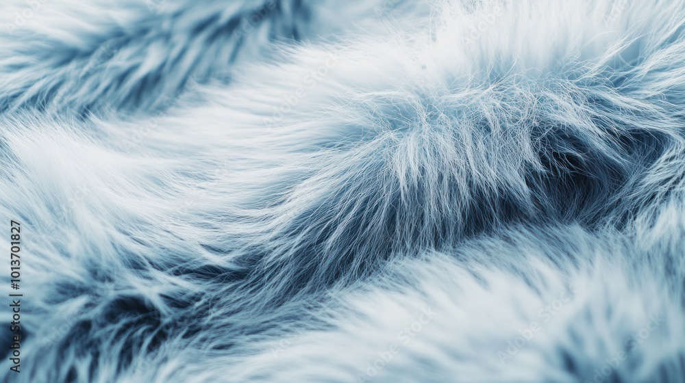 A close-up of soft, fluffy, blue fur texture. A close-up of soft, fluffy, blue fur texture.