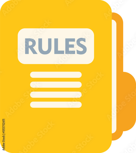 Simple yet effective icon illustrating the concept of rules and regulations