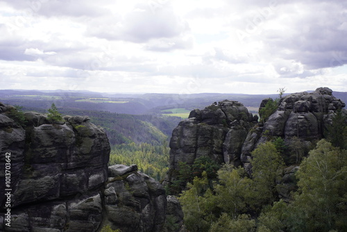 Beautiful landscape, Saxon Switzerland, Germany.