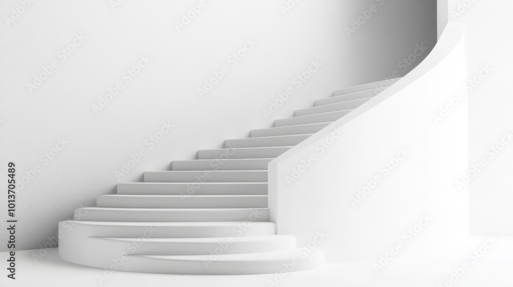 Abstract minimalist white stairs background. Abstract minimalist white stairs background.