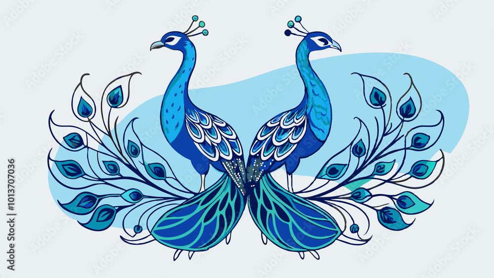 Obraz premium blue ornament