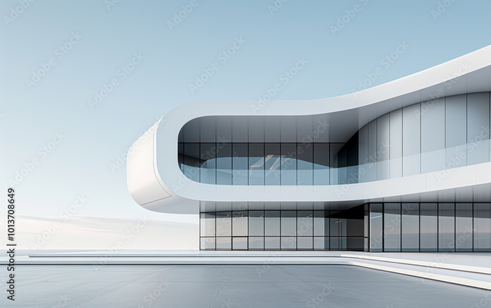 Obraz premium Minimalist modern art building space structure