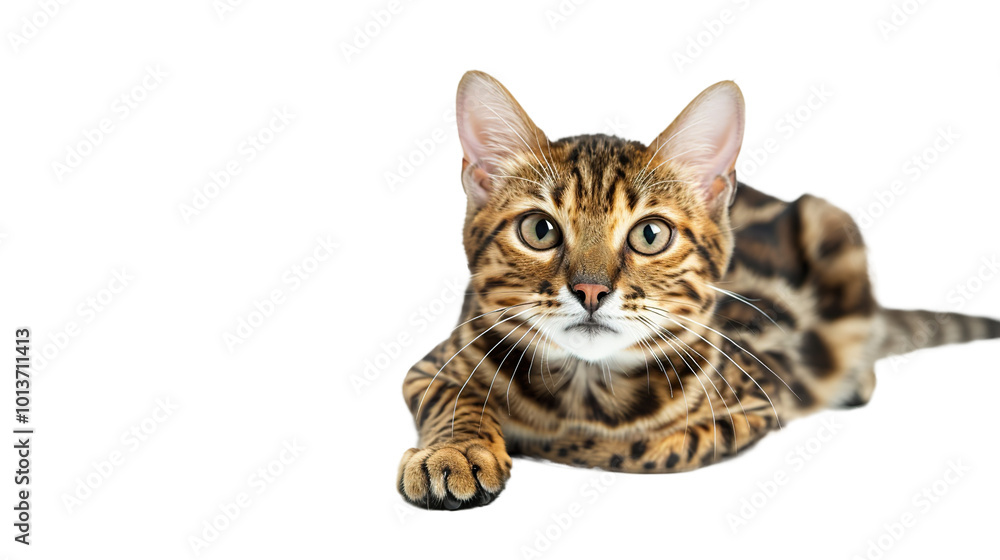 Obraz premium Black footed Cat isolated on transparent background, PNG