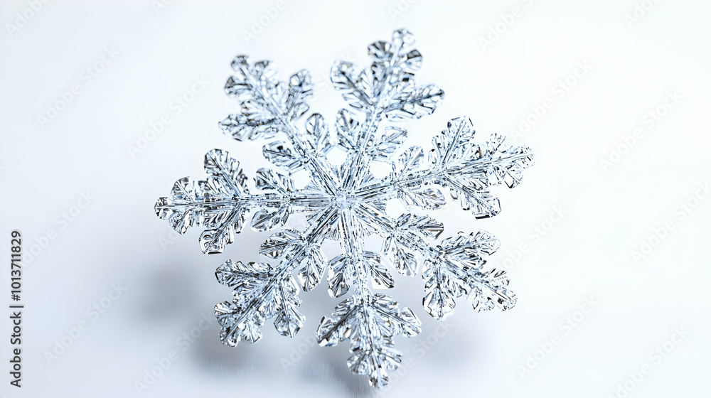 3D Flying Snowflake Icon: Intricate Crystal Structure on White Background - Delicate Winter Design Element for Seasonal Projects & Close-Up Focus 3D Flying Snowflake Icon: Intricate Crystal Structure on White Background - Delicate Winter Design Element for Seasonal Projects & Close-Up Focus