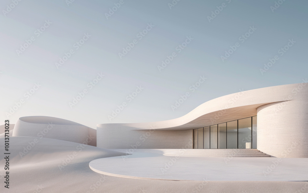 Fototapeta premium Minimalist modern art building space structure