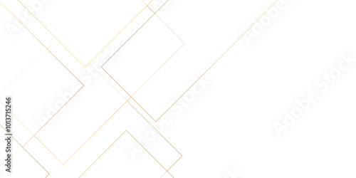 Abstract industrial Design random lines gold on white background. Geometric seamless minimalist pattern with straight lines design. luxury gold geometric random chaotic lines.squares and triangle line