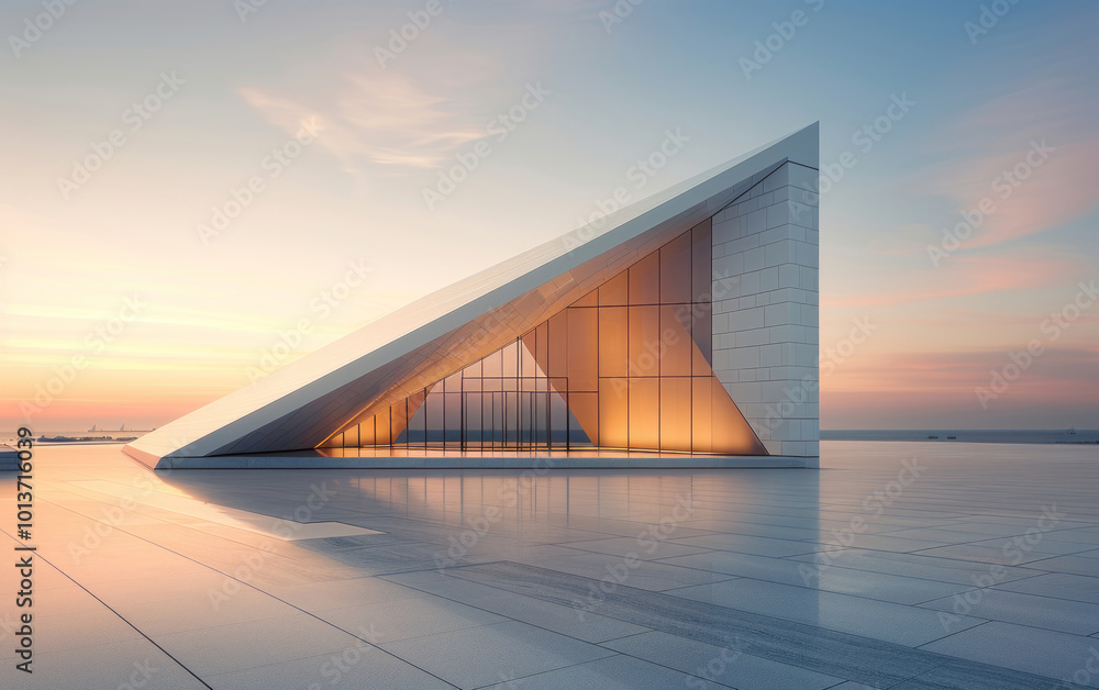 Obraz premium Minimalist modern architecture and spatial structure