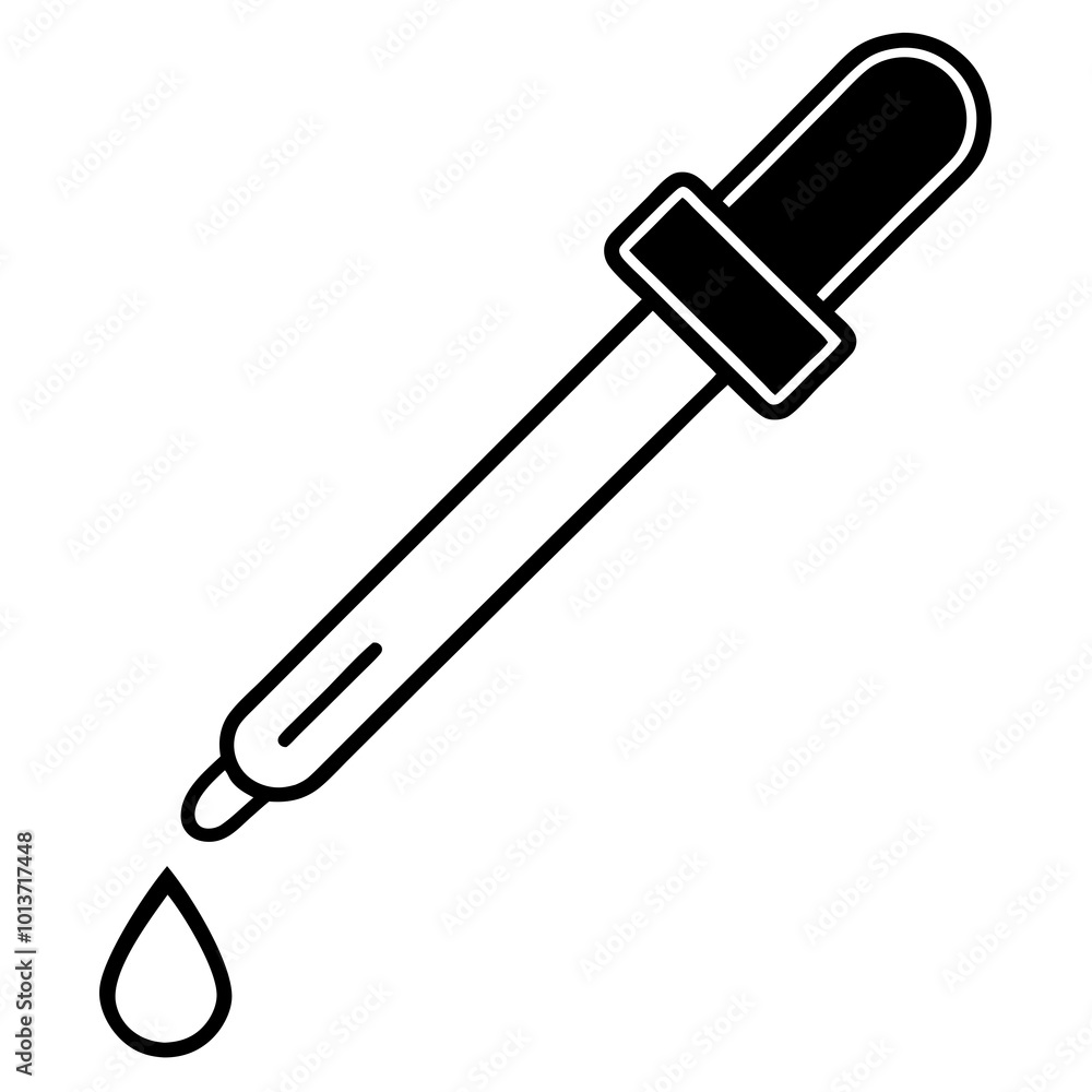 Dropper image is a black and white icon Dropper image is a black and white icon