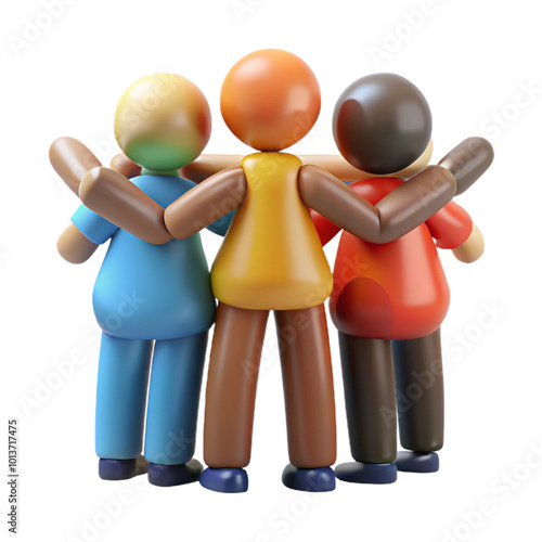 Support Groups  DEI 3d cartoon style illustration photo