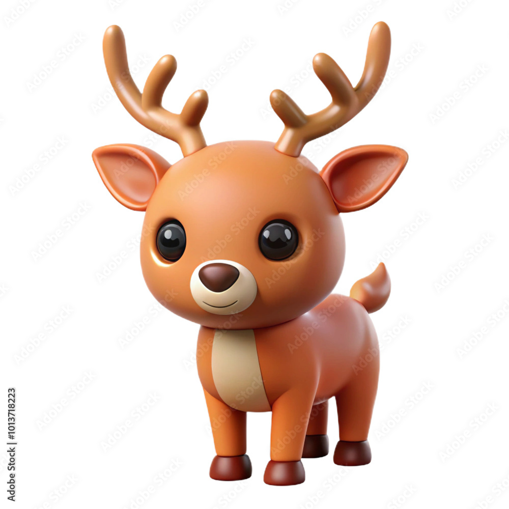 cute reindeer 3d cartoon style illustration cute reindeer 3d cartoon style illustration
