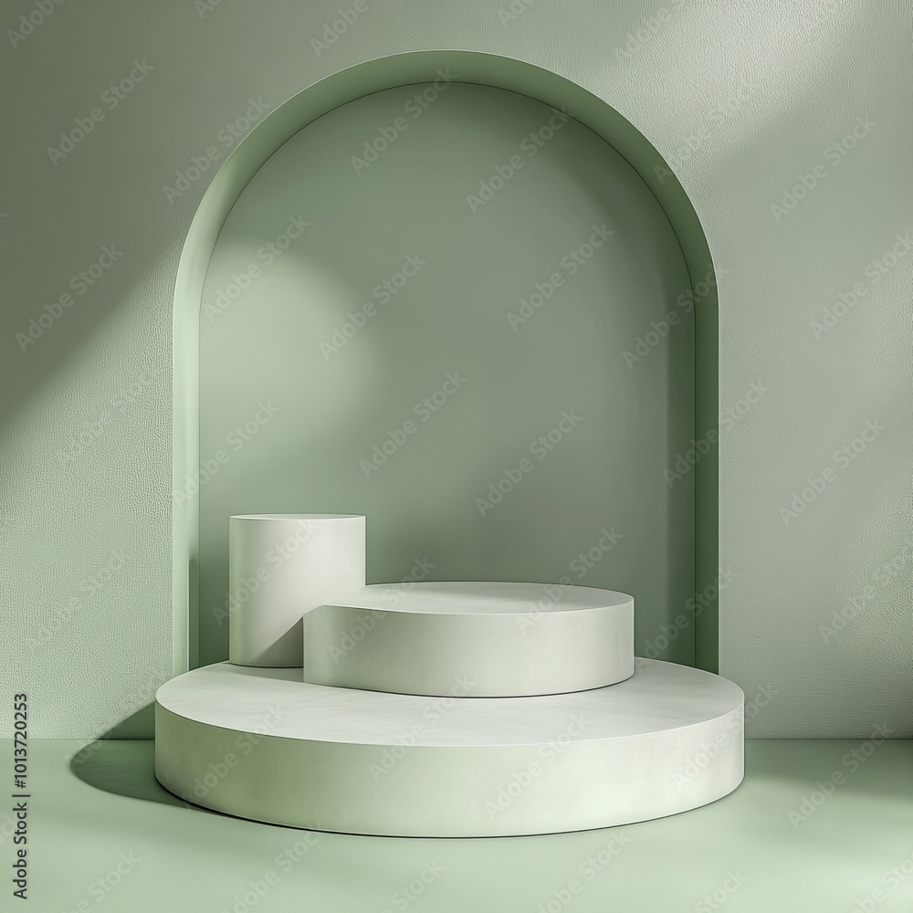 Abstract scene podium mockup. Award ceremony concept. 3d render Abstract scene podium mockup. Award ceremony concept. 3d render