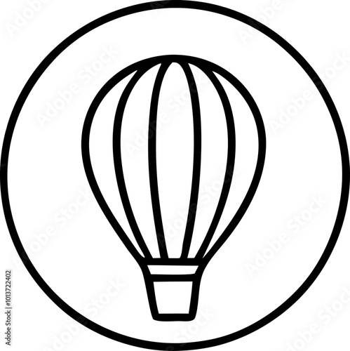 hot air balloon icon