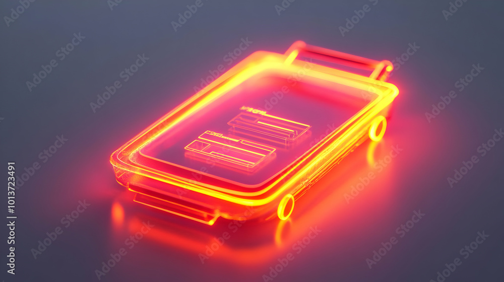 3D Floating Glowing Shopping List Icon: Cyber Monday Discounts Concept, Minimalistic Design for Product Comparisons on White Background 3D Floating Glowing Shopping List Icon: Cyber Monday Discounts Concept, Minimalistic Design for Product Comparisons on White Background