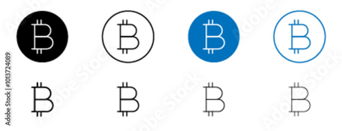 Bitcoin Cryptocurrency Icon for Digital Currency