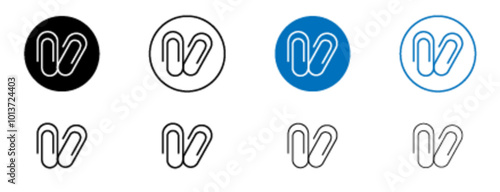 Paper clip vector icon for office-related designs