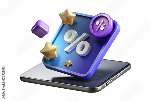 Wallpaper Mural Floating Digital Tablet with Holographic Discount Badge for Cyber Monday Sales - Captivating Photo Stock Concept with Copy Space and Sale Price Highlight Torontodigital.ca